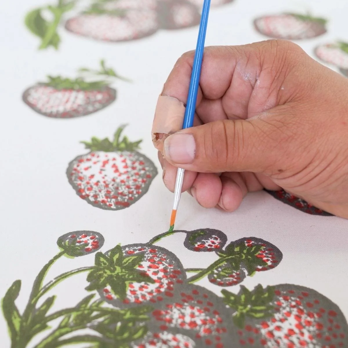 Schumacher Strawberry Fields Red Fabric - Image 7