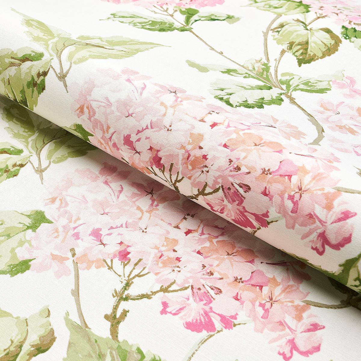 Schumacher Summer Hydrangea Blush Fabric - Image 5