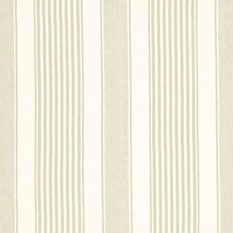 Schumacher Summerville Linen Stripe Dune Fabric - Image 2