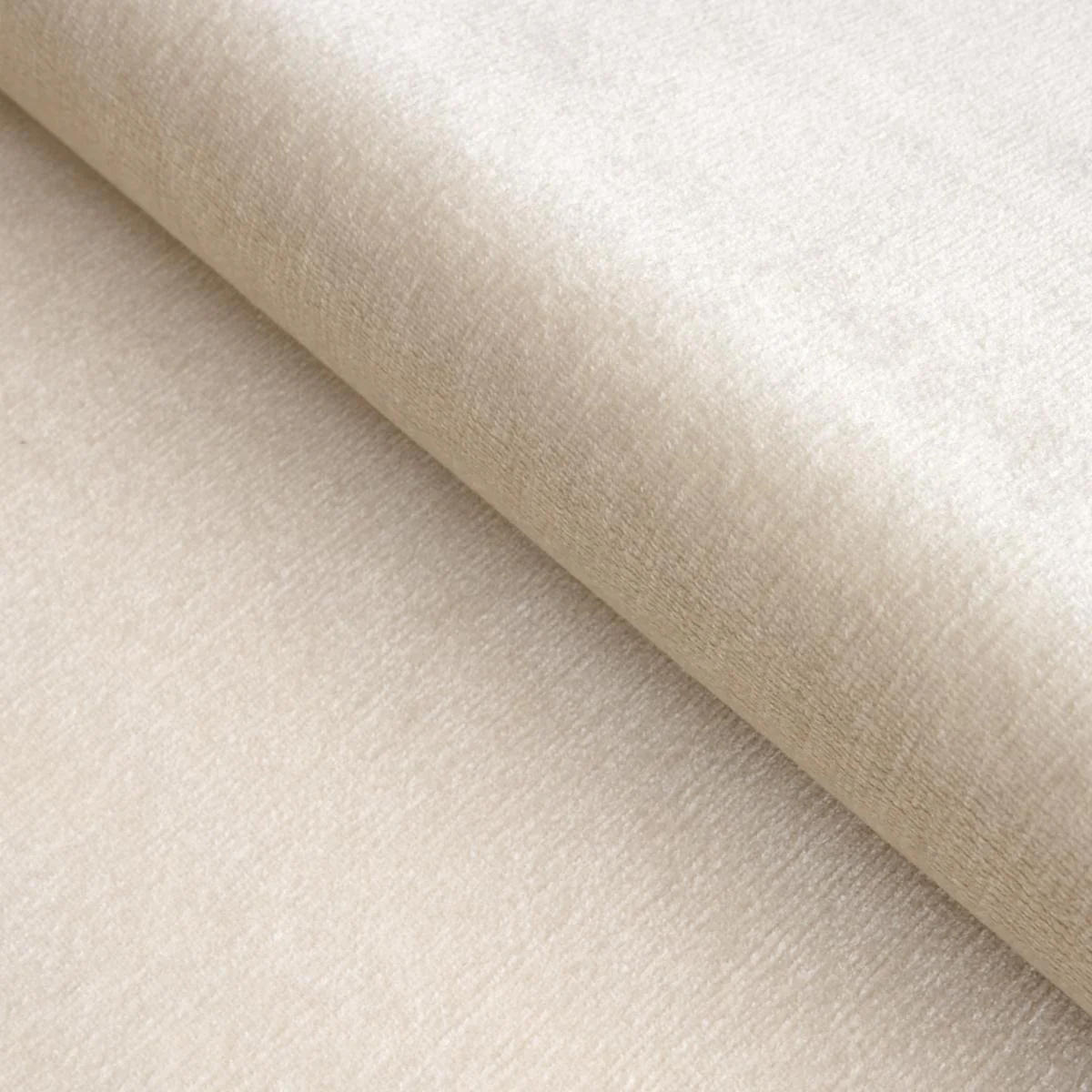 Schumacher Sumptuous Silk Wool Velvet Ivory Fabric - Image 4