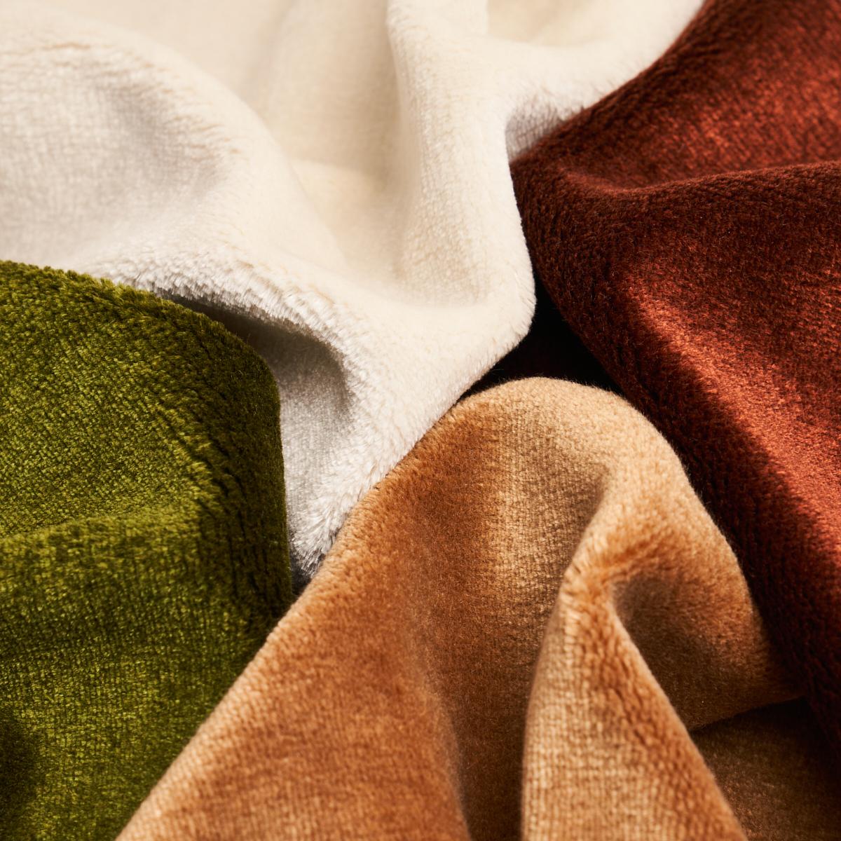 Schumacher Sumptuous Silk Wool Velvet Ivory Fabric - Image 5