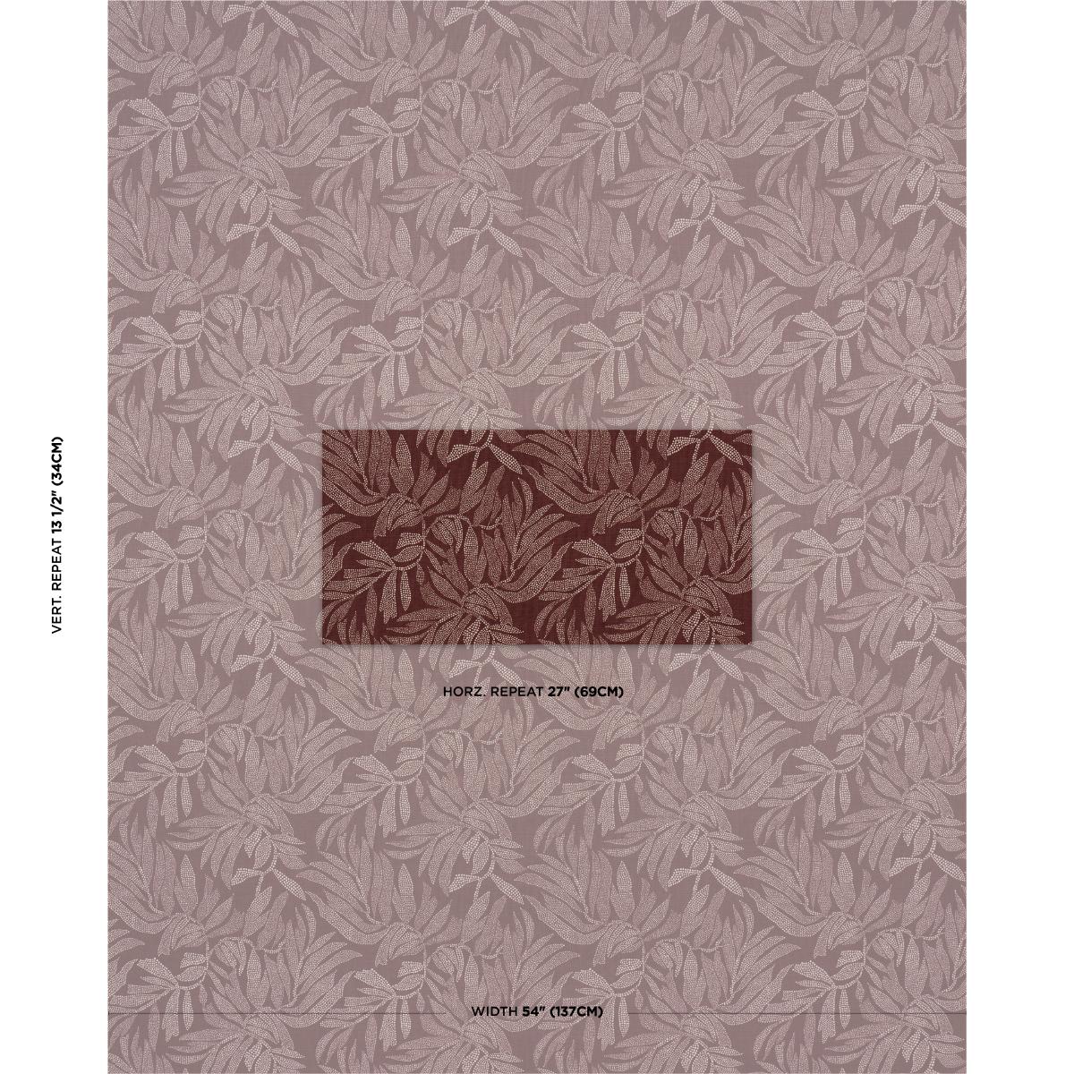 Schumacher Tayrona Palm Mosaic Cayenne Latte Fabric - Image 2