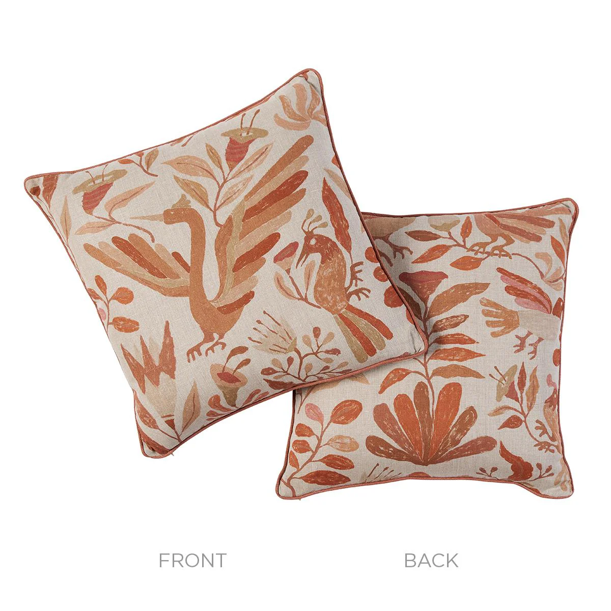 Schumacher Terracotta 22" X 22" Canopy Pillow - Image 4