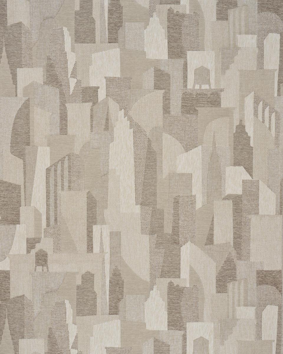 Schumacher The City'S Silent Lines Indoor/Out Stone Fabric - Image 2