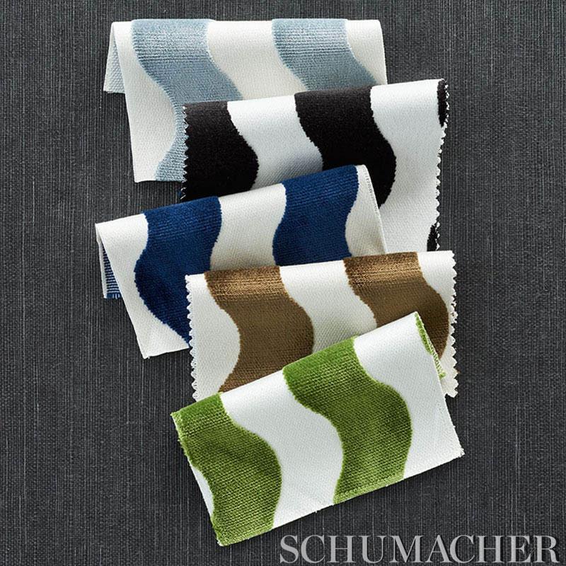 Schumacher The Wave Velvet Lettuce Fabric - Image 4