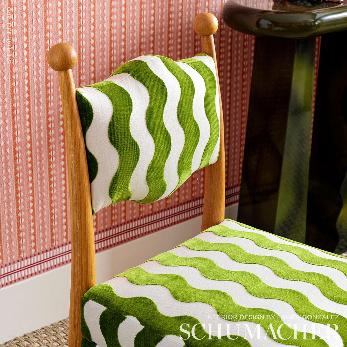 Schumacher The Wave Velvet Lettuce Fabric - Image 5