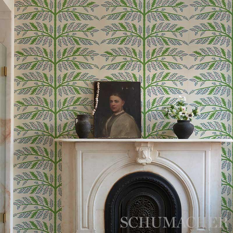 Schumacher Thistle Ivory Wallpaper - Image 4
