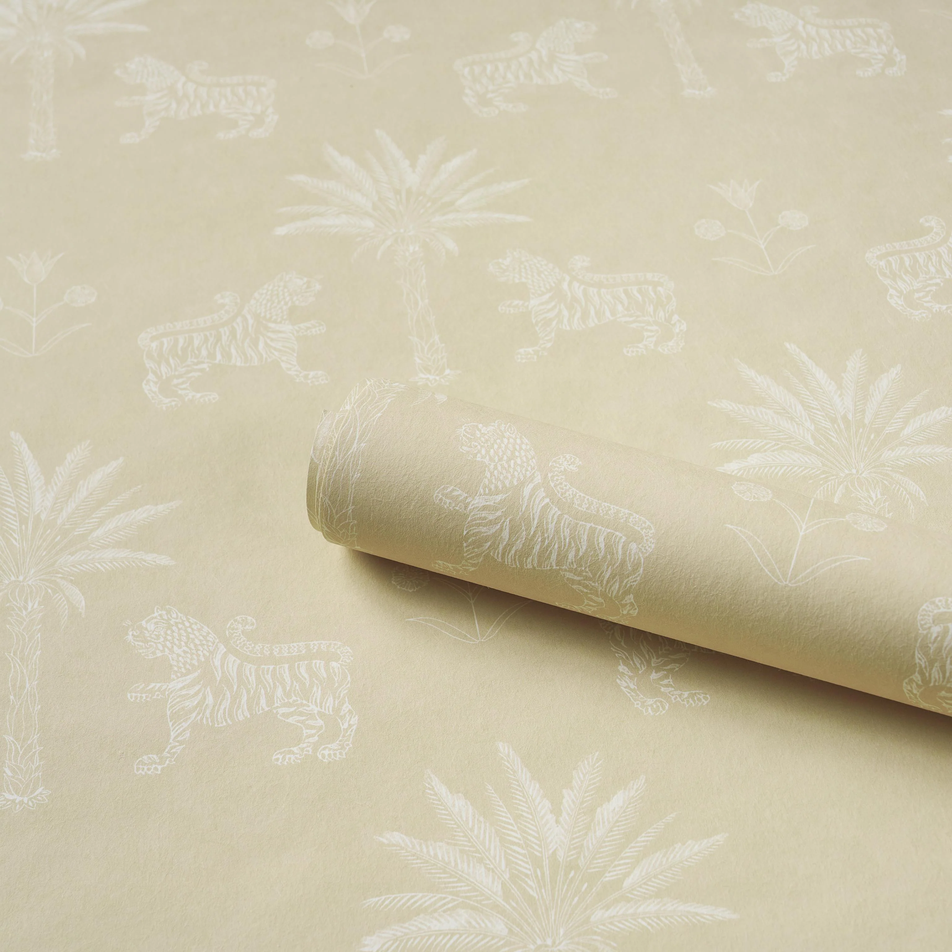 Schumacher Tiger Palm Silhouette Mistral Sand Wallpaper - Image 4