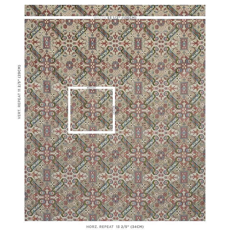 Schumacher Tiraz Velvet Multi Fabric - Image 2