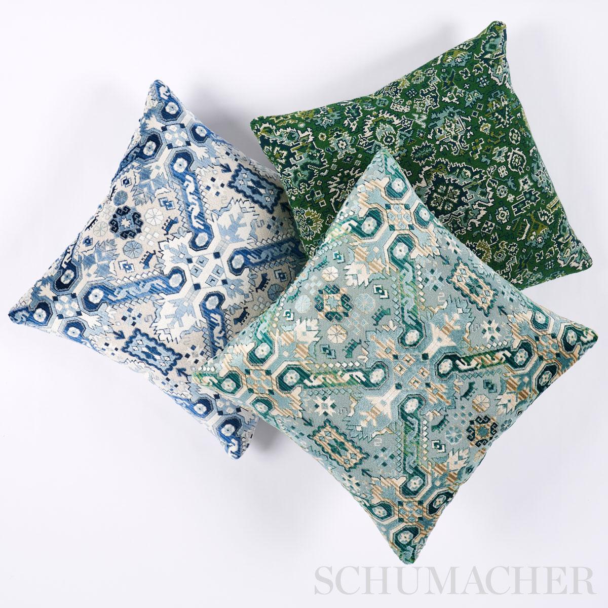 Schumacher Tiraz Velvet Peacock Fabric - Image 6
