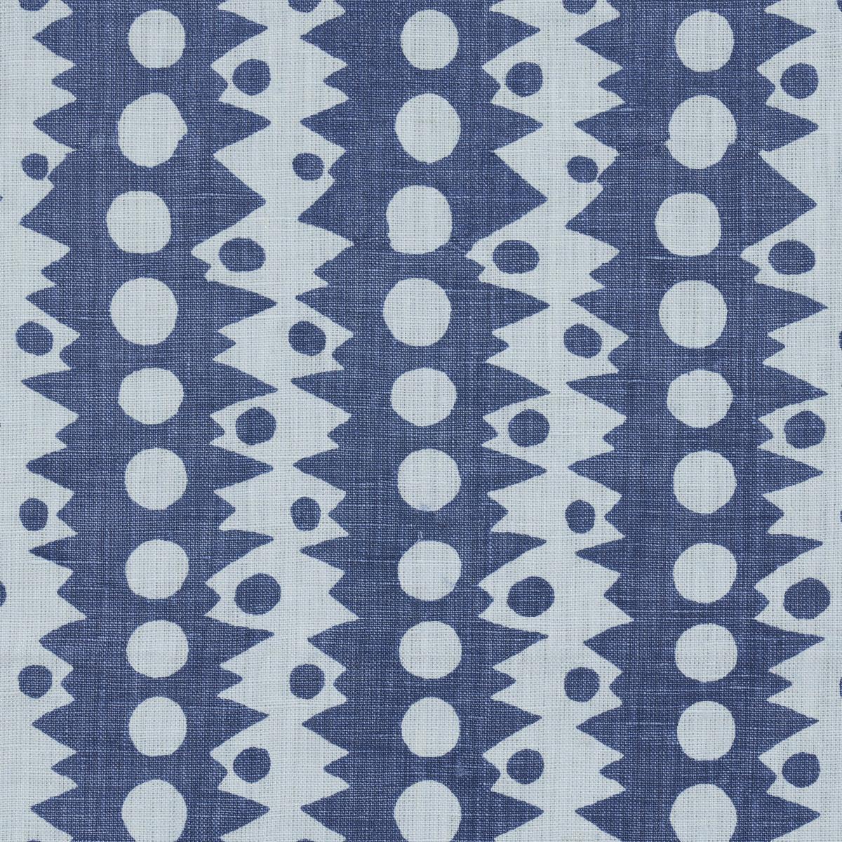 Schumacher Trickledown Blues Fabric - Image 3