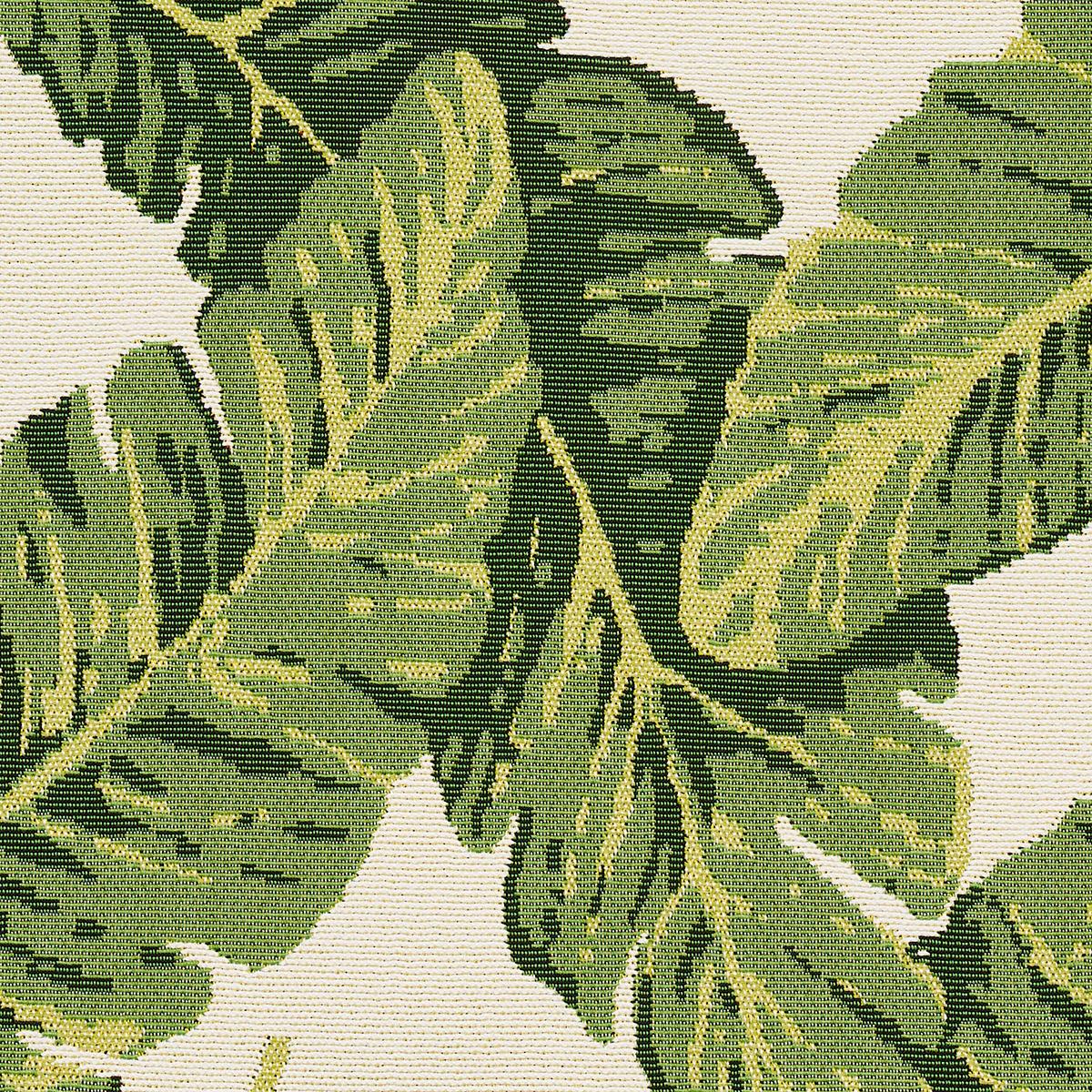 Schumacher Tropical Leaf Indoor/Outdoor Green Fabric - Image 3