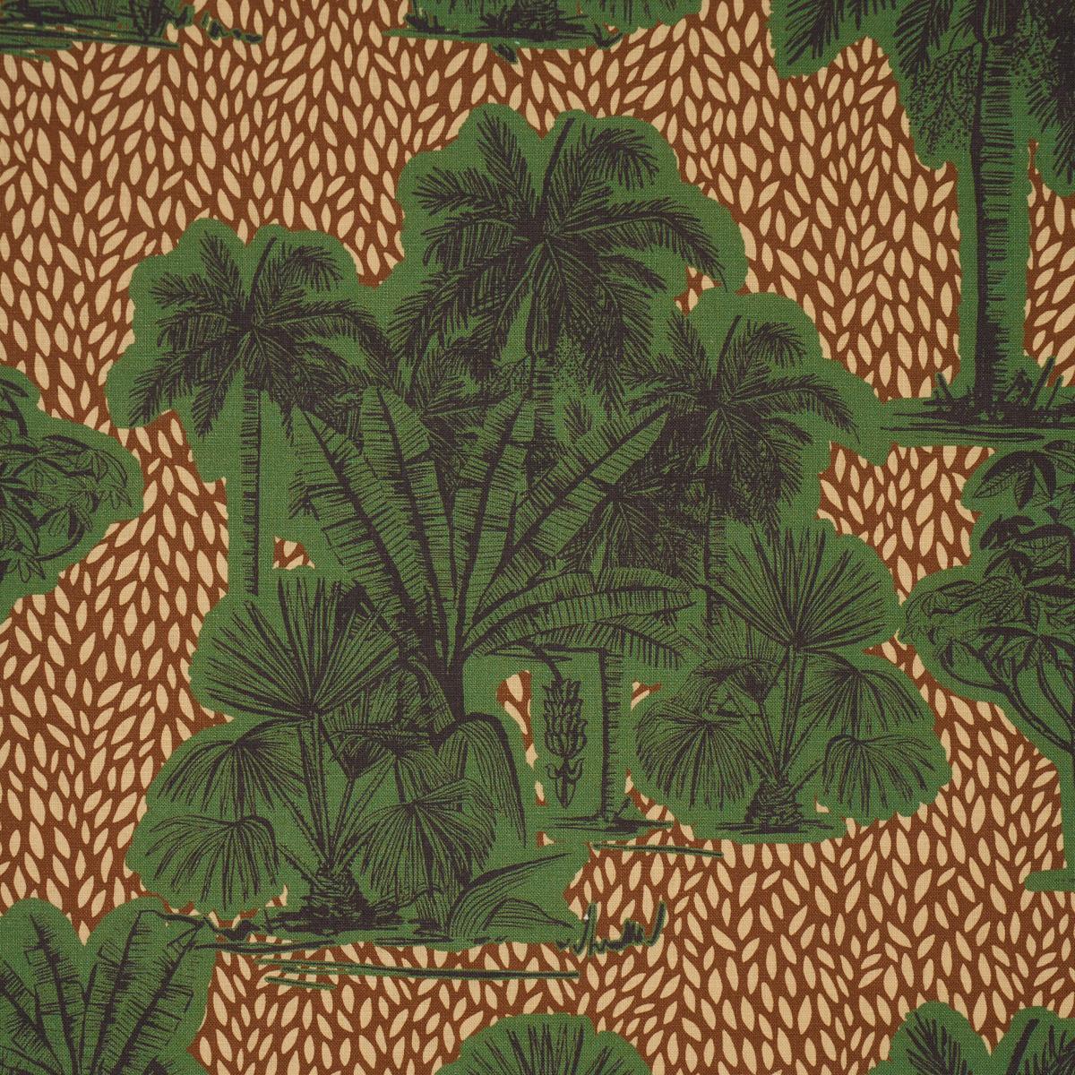 Schumacher Tropical Safari Print Orinoco Verdant Oasis Fabric - Image 4
