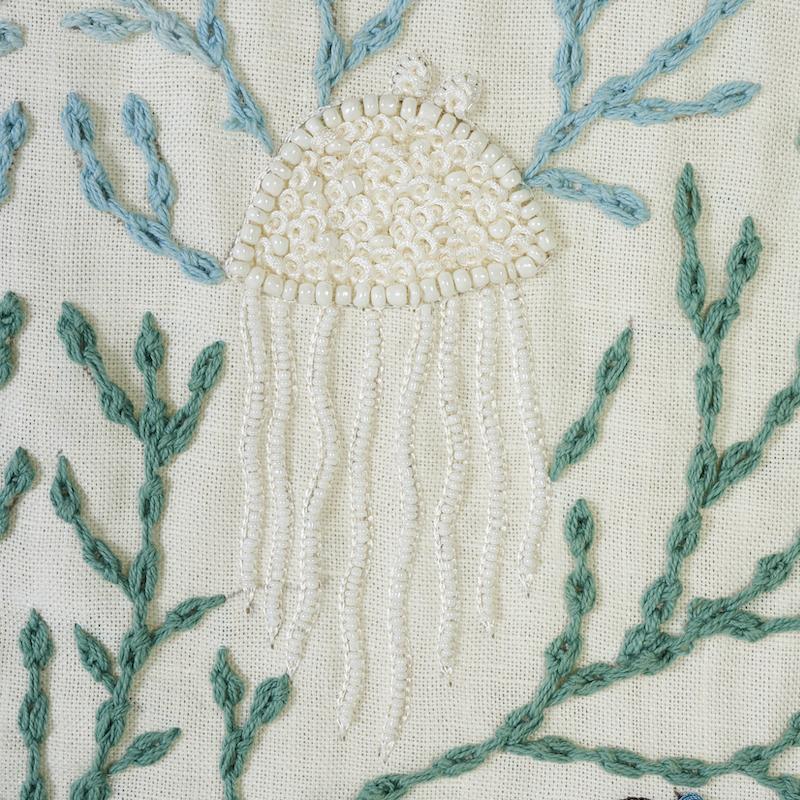 Schumacher Under The Sea Seafoam Fabric - Image 3