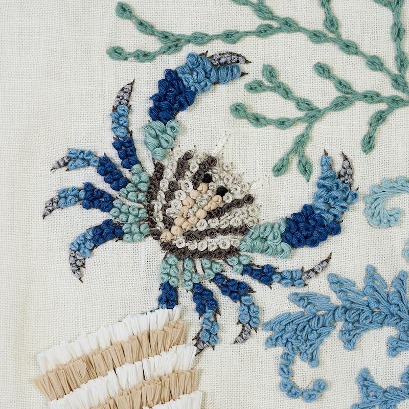 Schumacher Under The Sea Seafoam Fabric - Image 5