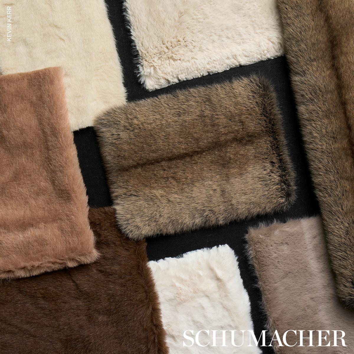 Schumacher Valais Faux Fur Buff Fabric - Image 2