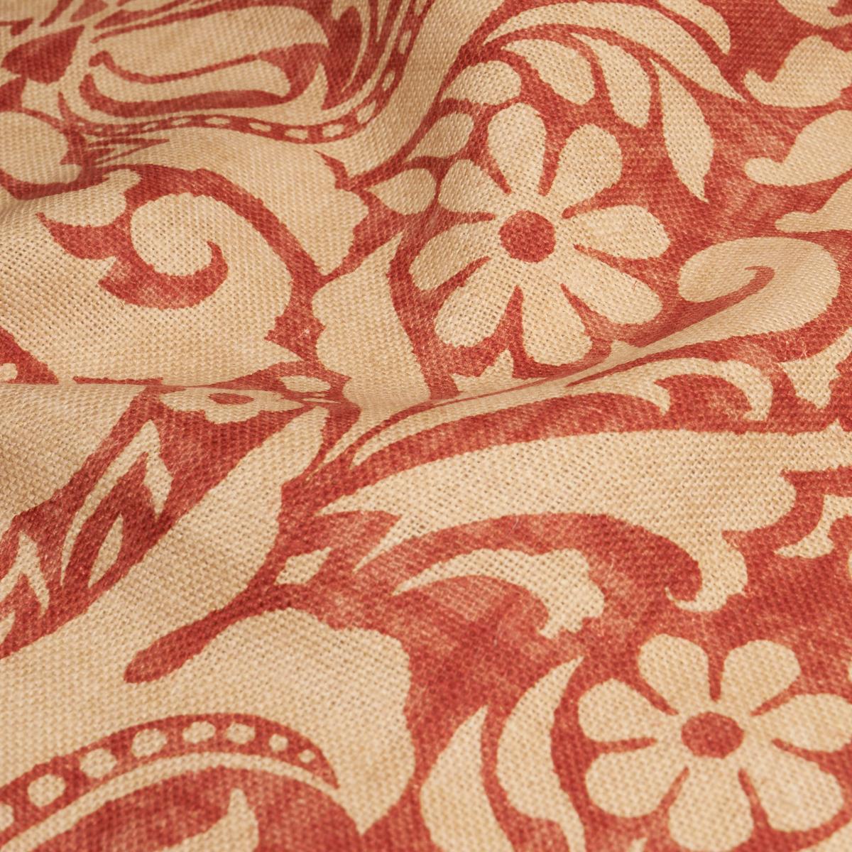 Schumacher Valencay Damask Terracotta Fabric - Image 4