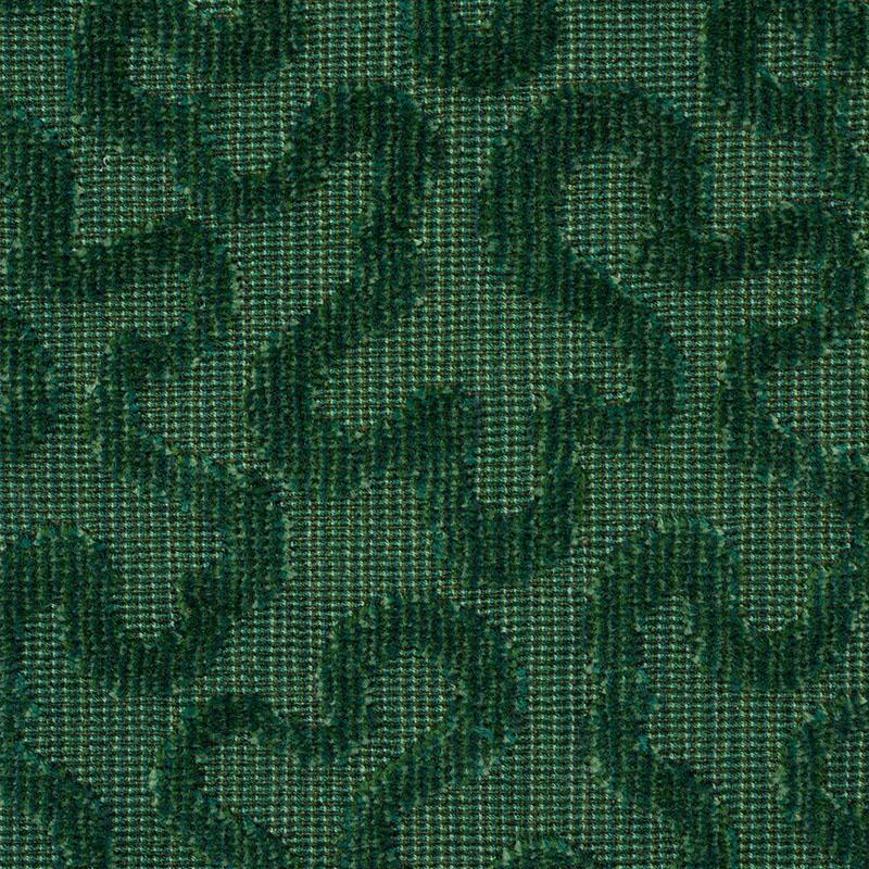Schumacher Vermicelli Velvet Emerald Fabric - Image 4