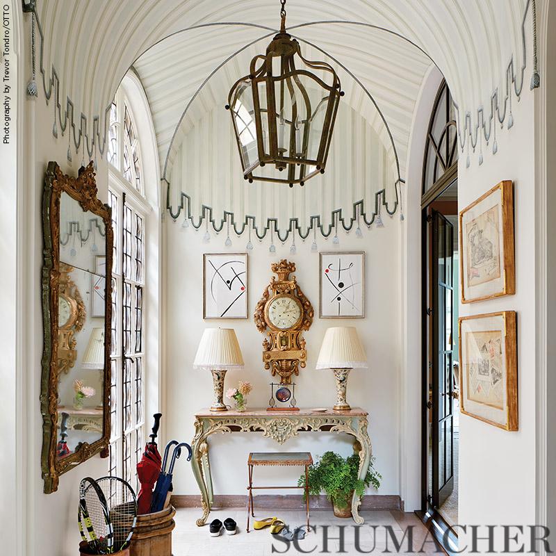 Schumacher Villa Panel Dove Wallpaper - Image 6