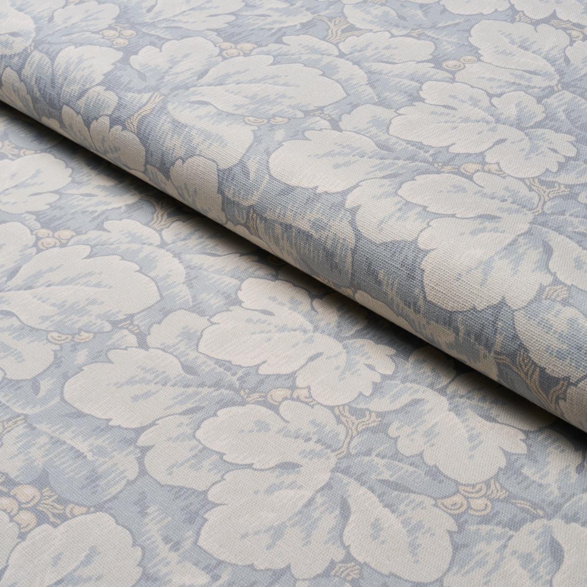 Schumacher Waldemar Soft Blue Fabric - Image 4