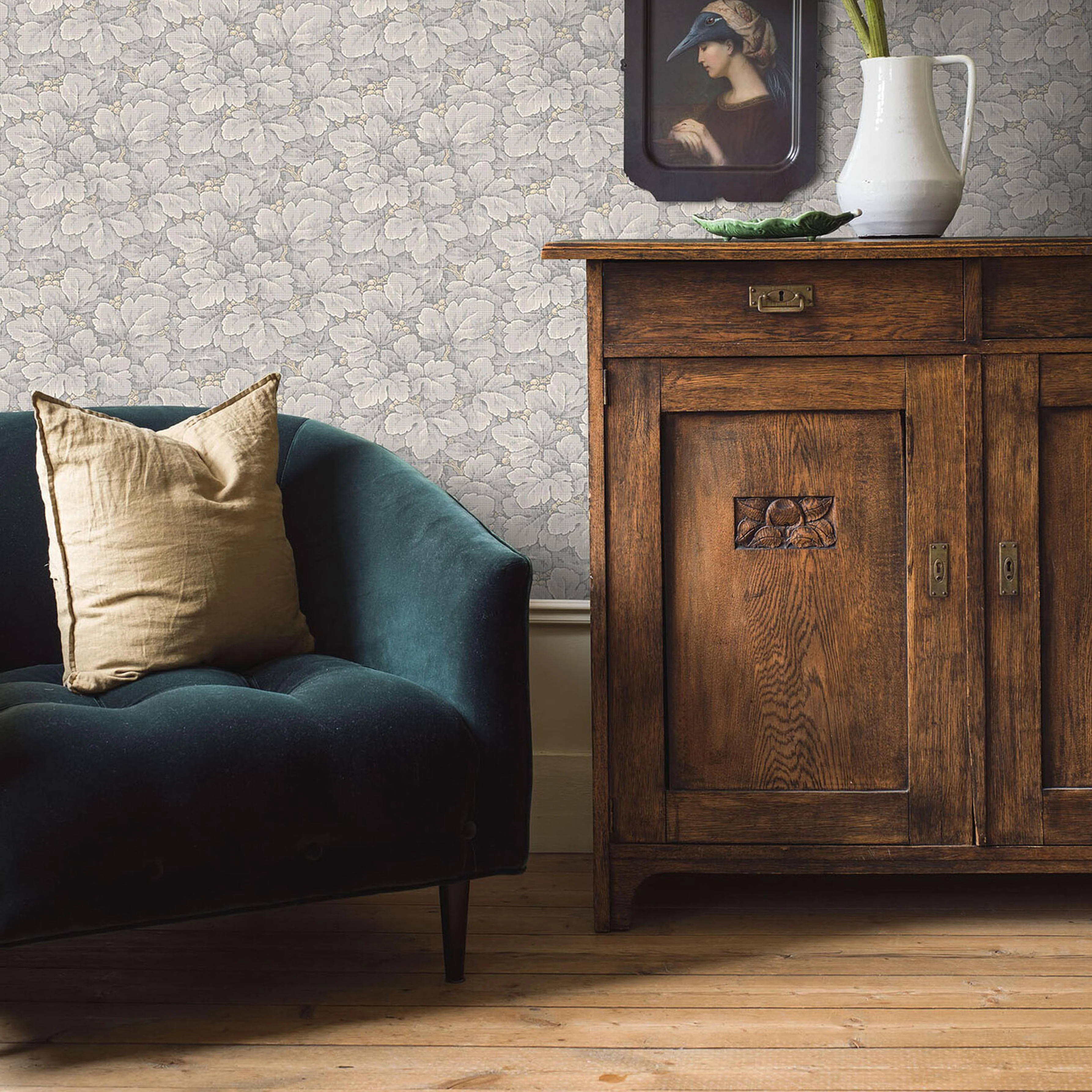 Schumacher Waldemar Soft Blue Wallpaper - Image 4