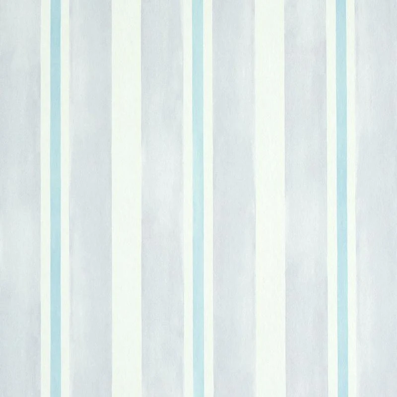 Schumacher Watercolor Stripe Lavender Wallpaper