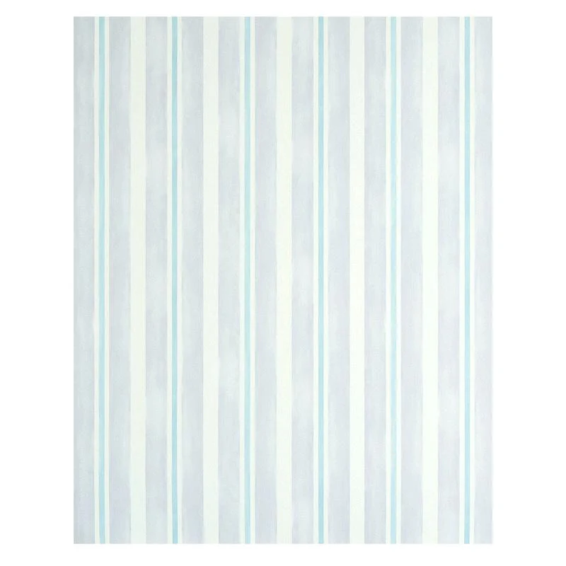 Schumacher Watercolor Stripe Lavender Wallpaper - Image 2