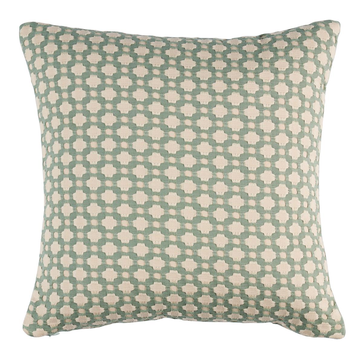 Schumacher Water/Ivory 16" X 16" Betwixt Pillow