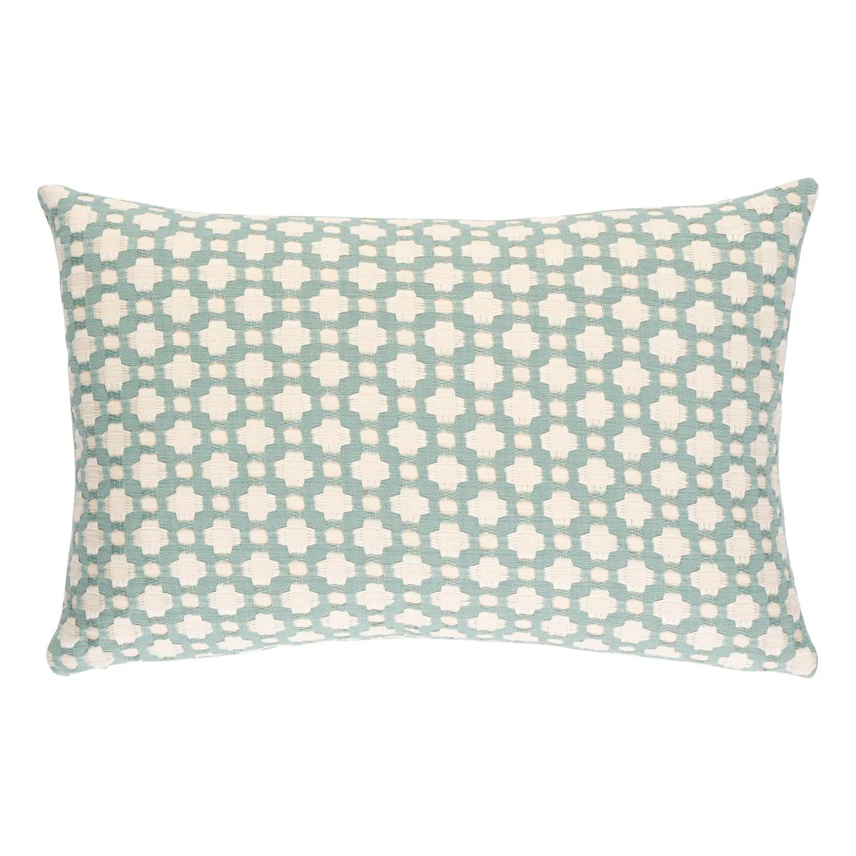 Schumacher Water/Ivory 18" X 12" Betwixt Pillow