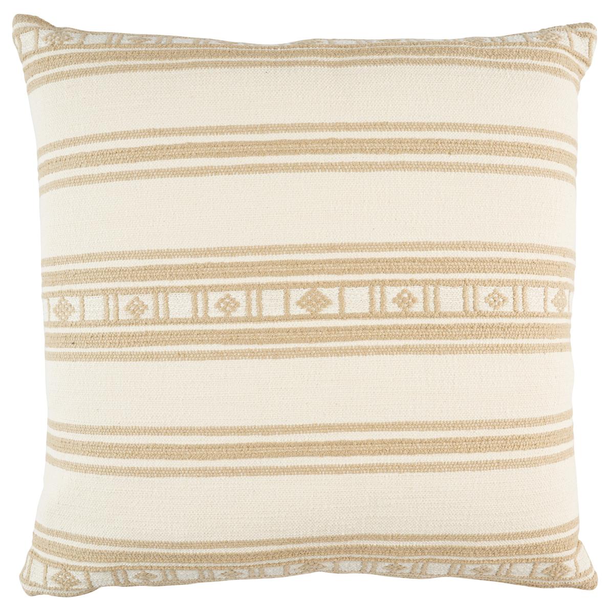 Schumacher Wheat 22" X 22" Buena Vista Pillow