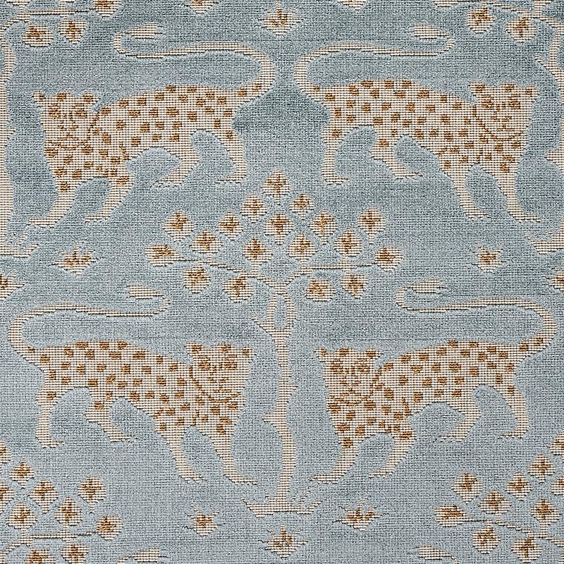 Schumacher Woodland Leopard Velvet Mineral Fabric - Image 3