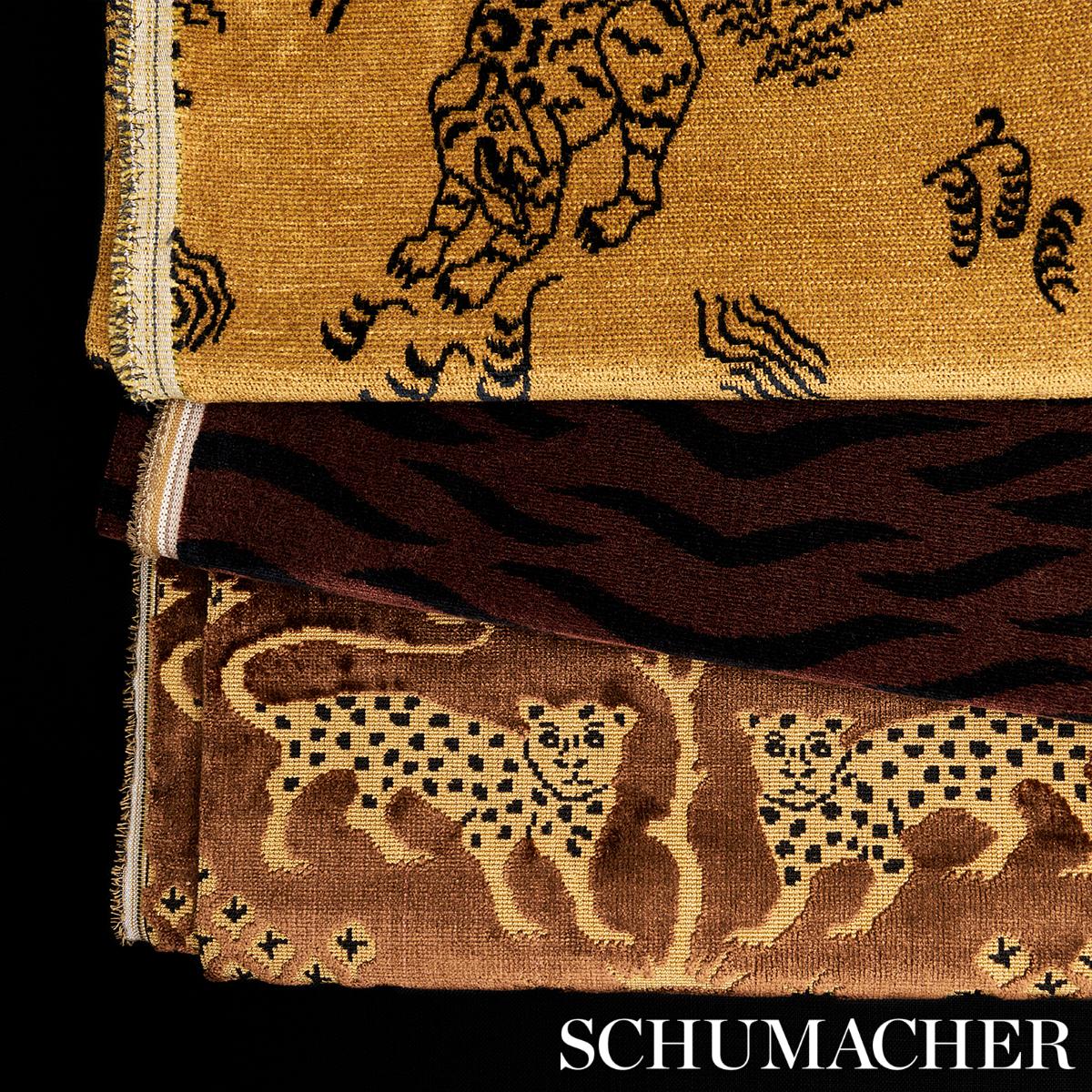 Schumacher Woodland Leopard Velvet Sepia Fabric - Image 5