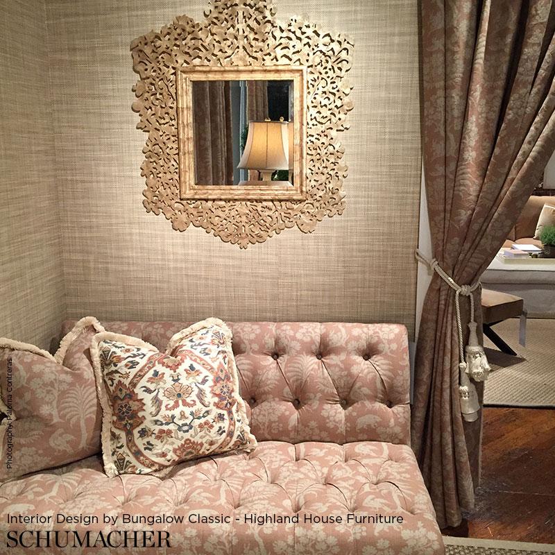 Schumacher Woodland Silhouette Moss Fabric - Image 2