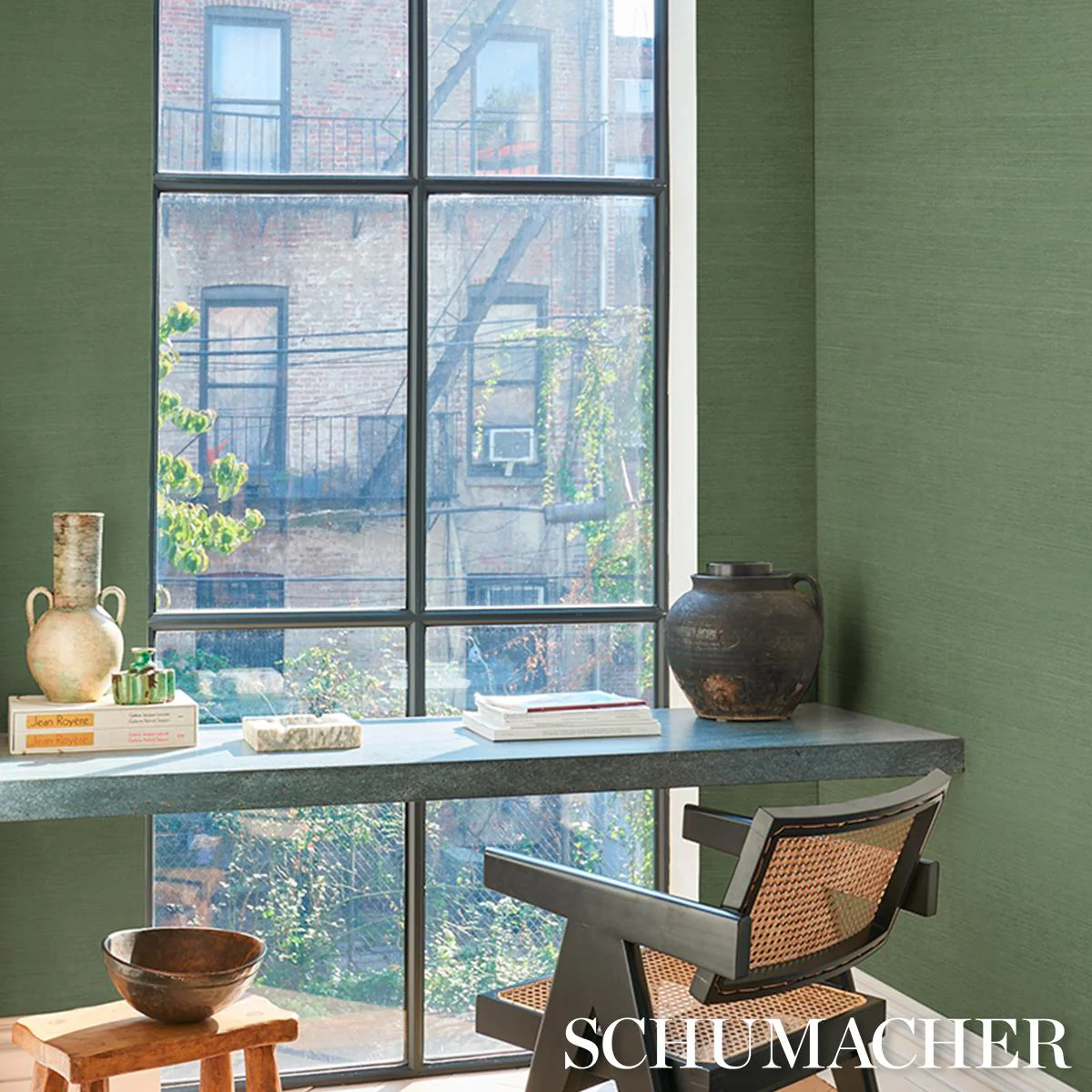 Schumacher X Backdrop Haruki Sisal Drive-Thru Safari Wallpaper - Image 4