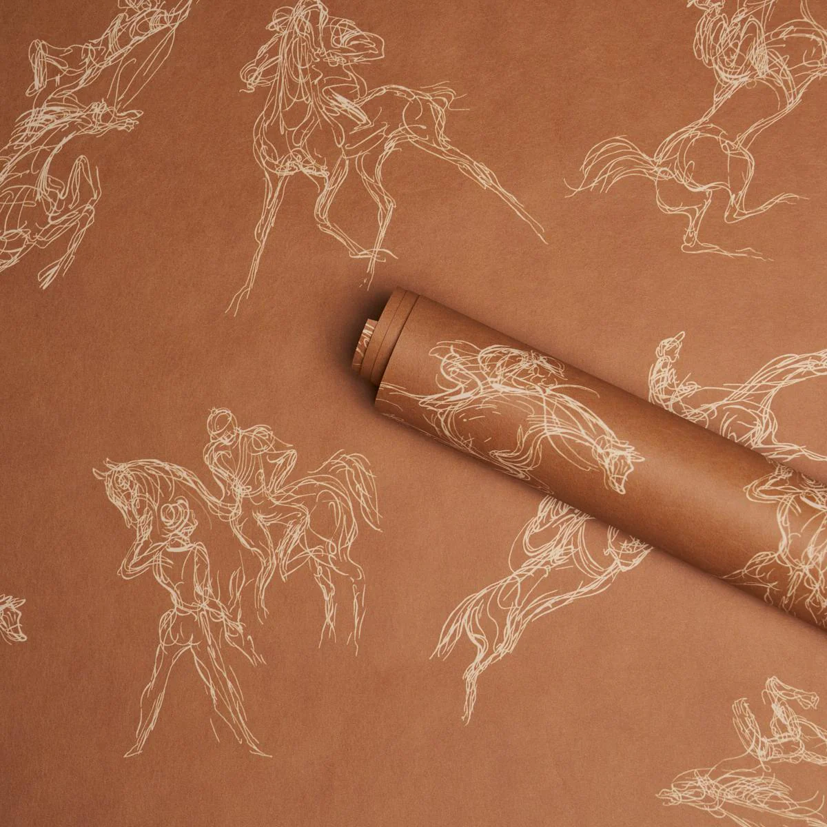 Schumacher X Backdrop Tanbark Earthy Brown Wallpaper - Image 4