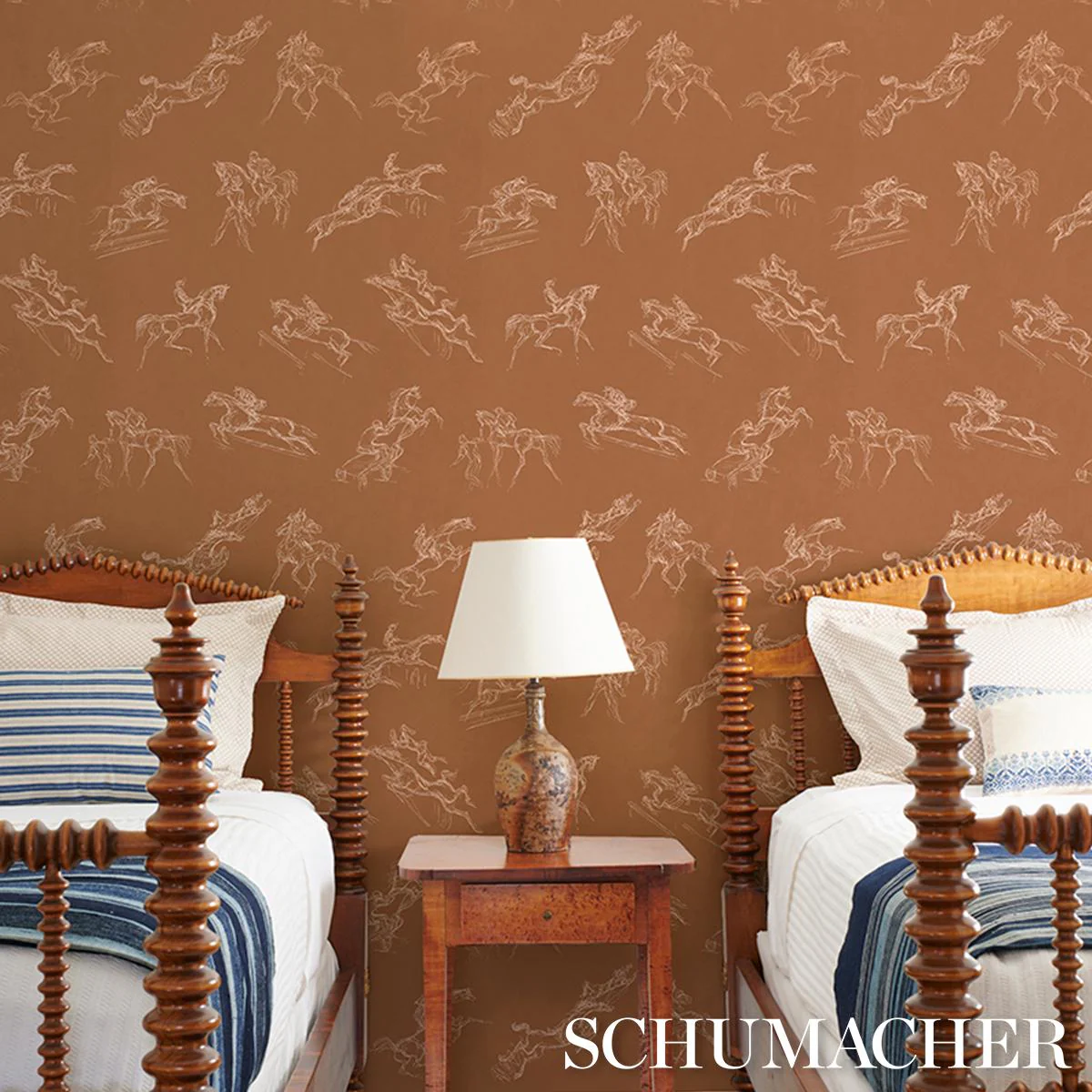 Schumacher X Backdrop Tanbark Earthy Brown Wallpaper - Image 5