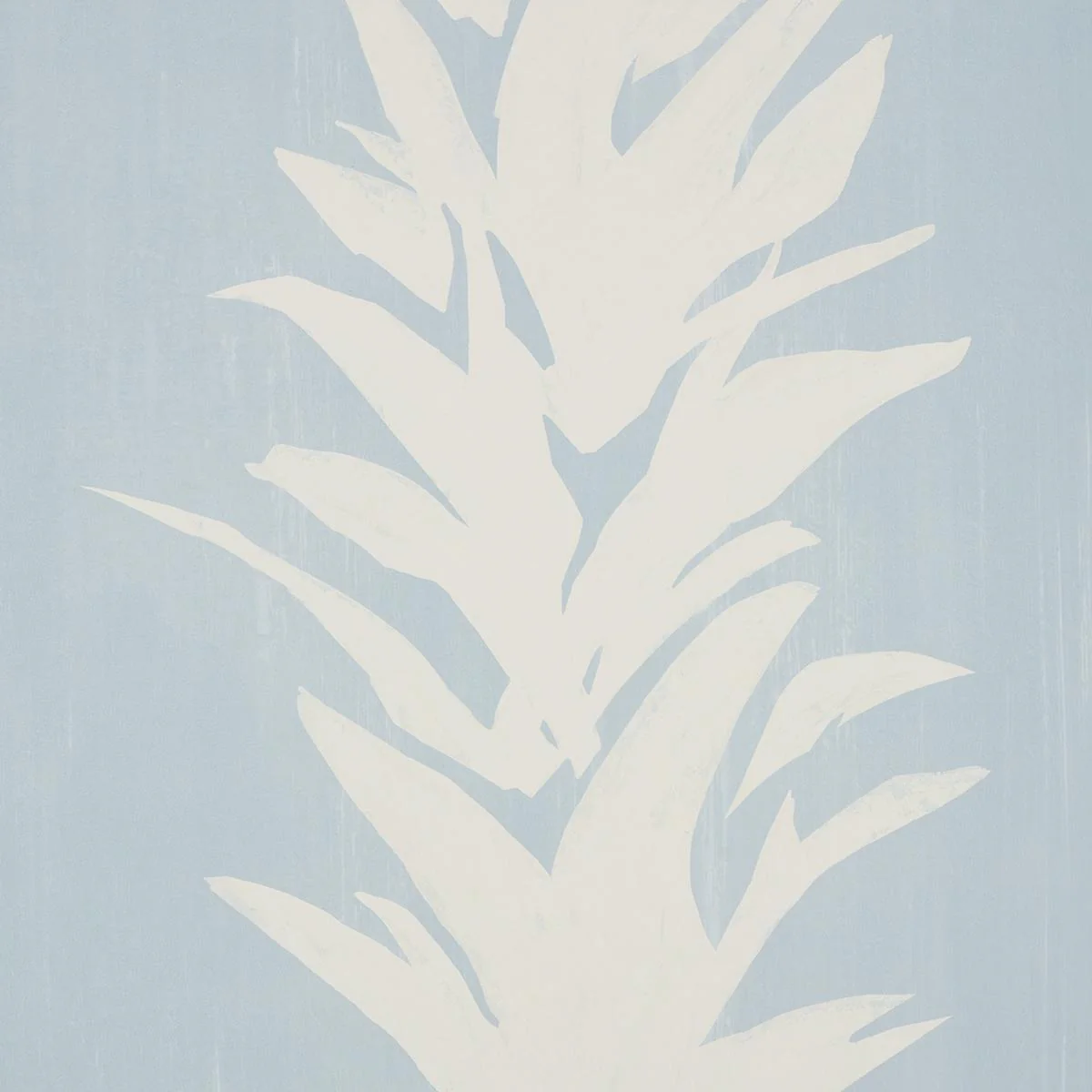 Schumacher X Backdrop White Lotus Soft Blue Wallpaper - Image 3