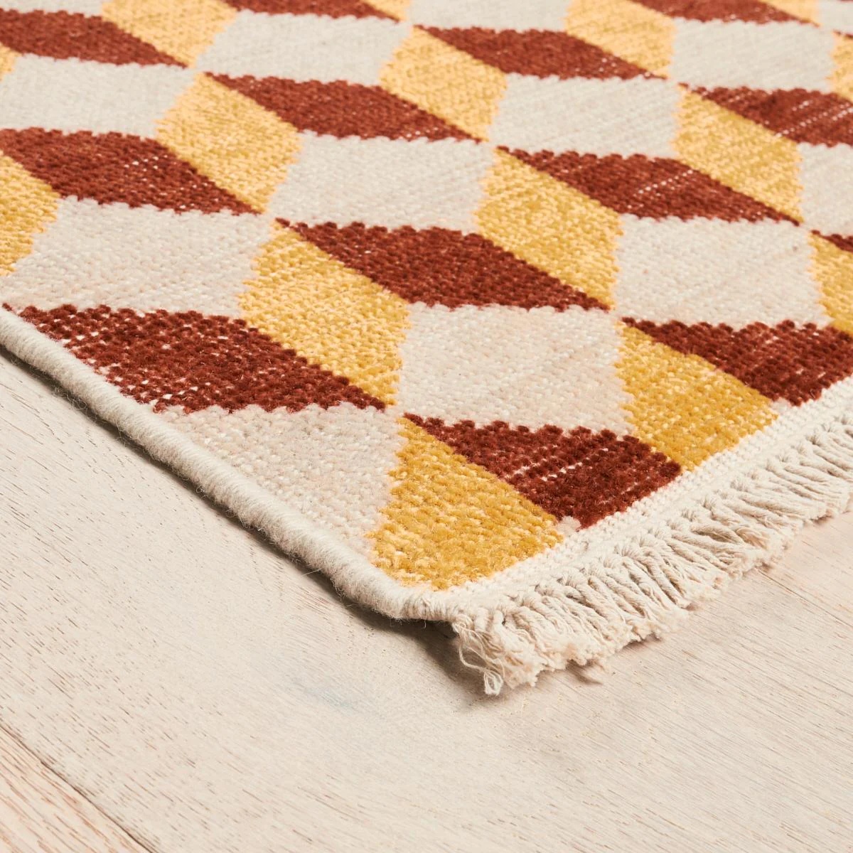 Schumacher Yellow & Red 6' X 4' Pompeii Hand-Knotted Rug - Image 4