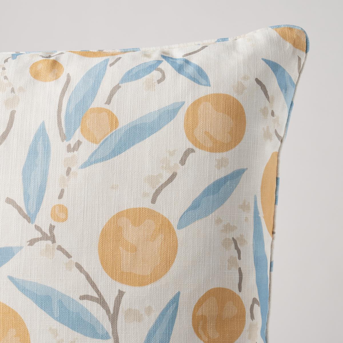 Schumacher Yellow & Sky 22" X 22" Mirabelle Pillow - Image 2