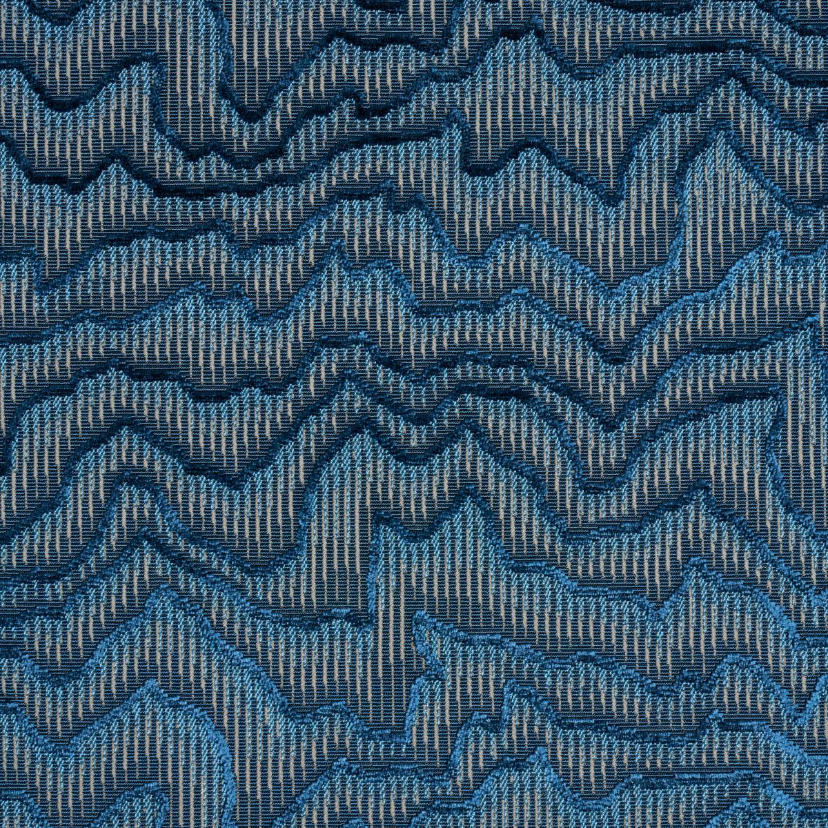 Schumacher Zambezi Velvet Slate Blue Fabric - Image 4