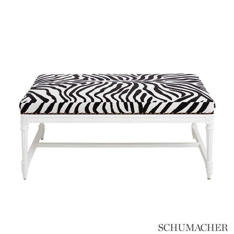 Schumacher Ze'Bre Épinglé Java/Ivory Fabric - Image 3