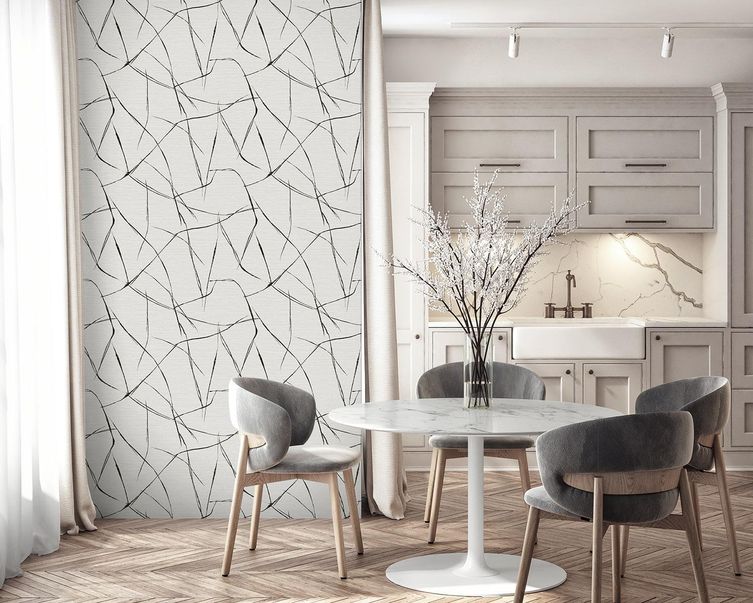 Seabrook Davenport Sketch Black Ice Wallpaper - Image 2