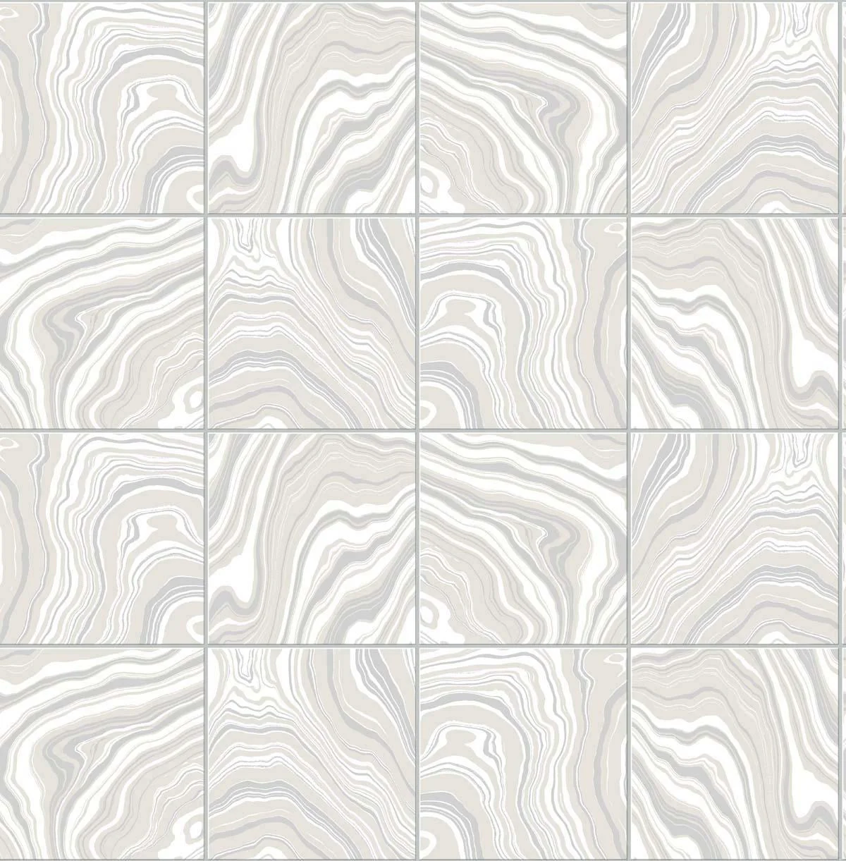 Seabrook Marbled Tile Quartz Wallpaper