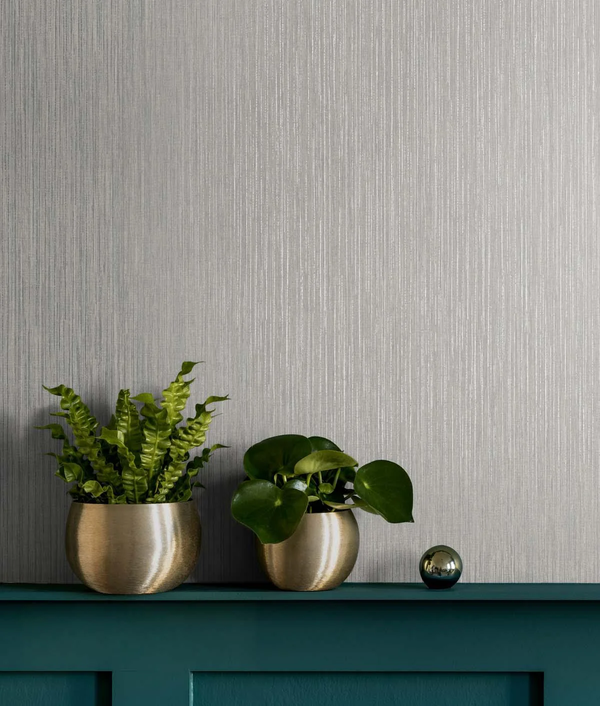 Seabrook Vertical Stria Silver Birch Wallpaper - Image 2