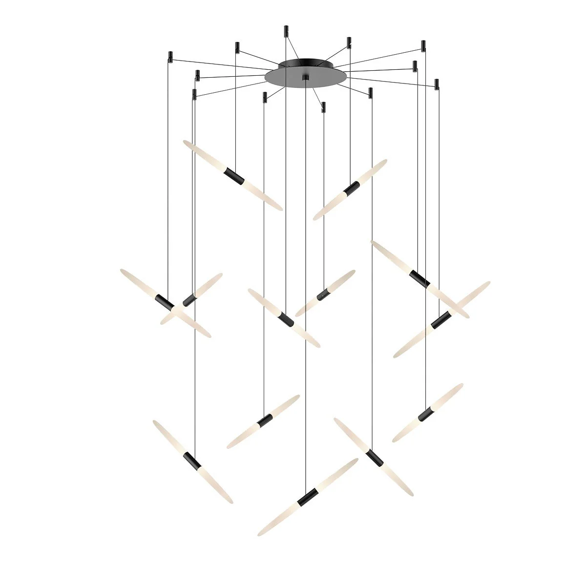 Sonneman Ballet Satin Black 27.25W X 3.25H Pendant