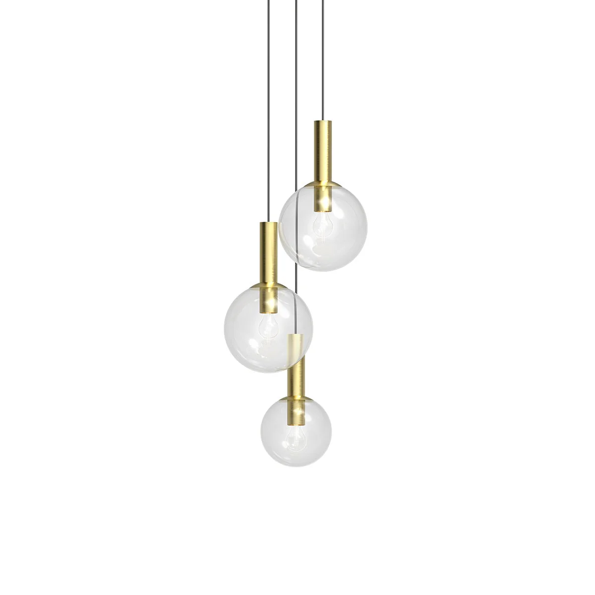 Sonneman Bubbles Satin Brass 20W X 22H Pendant