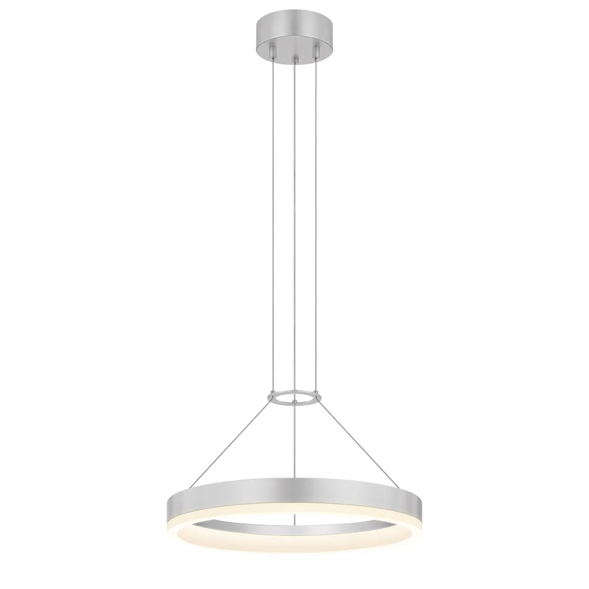 Sonneman Corona Bright Satin Aluminum 15.75W X 2H Pendant