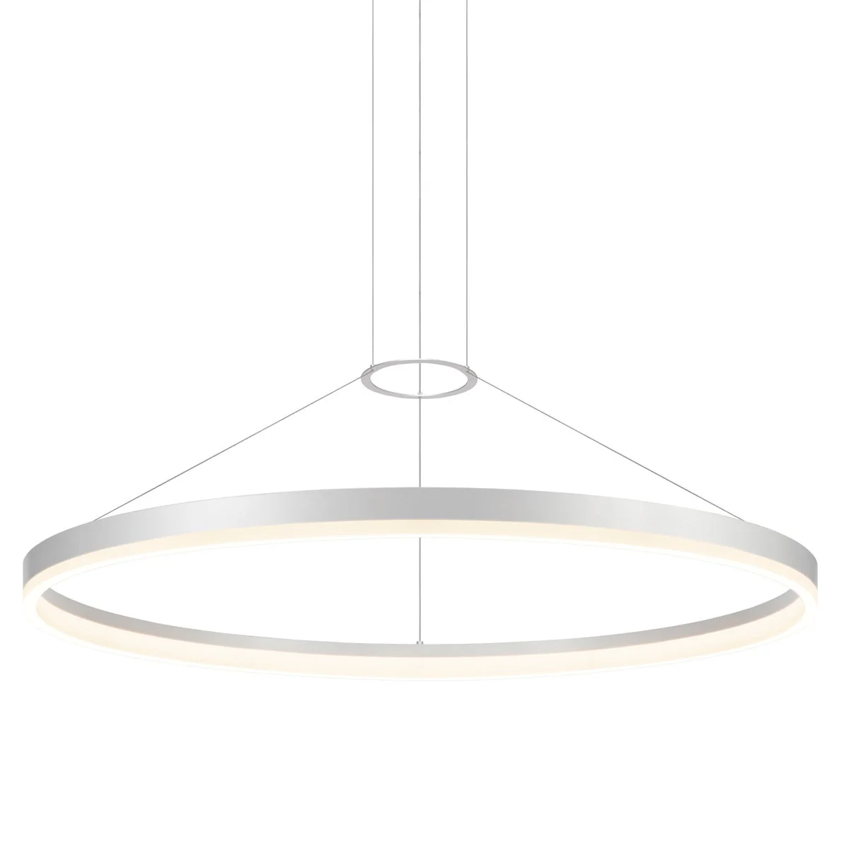 Sonneman Corona Bright Satin Aluminum 48W X 2.5H Pendant