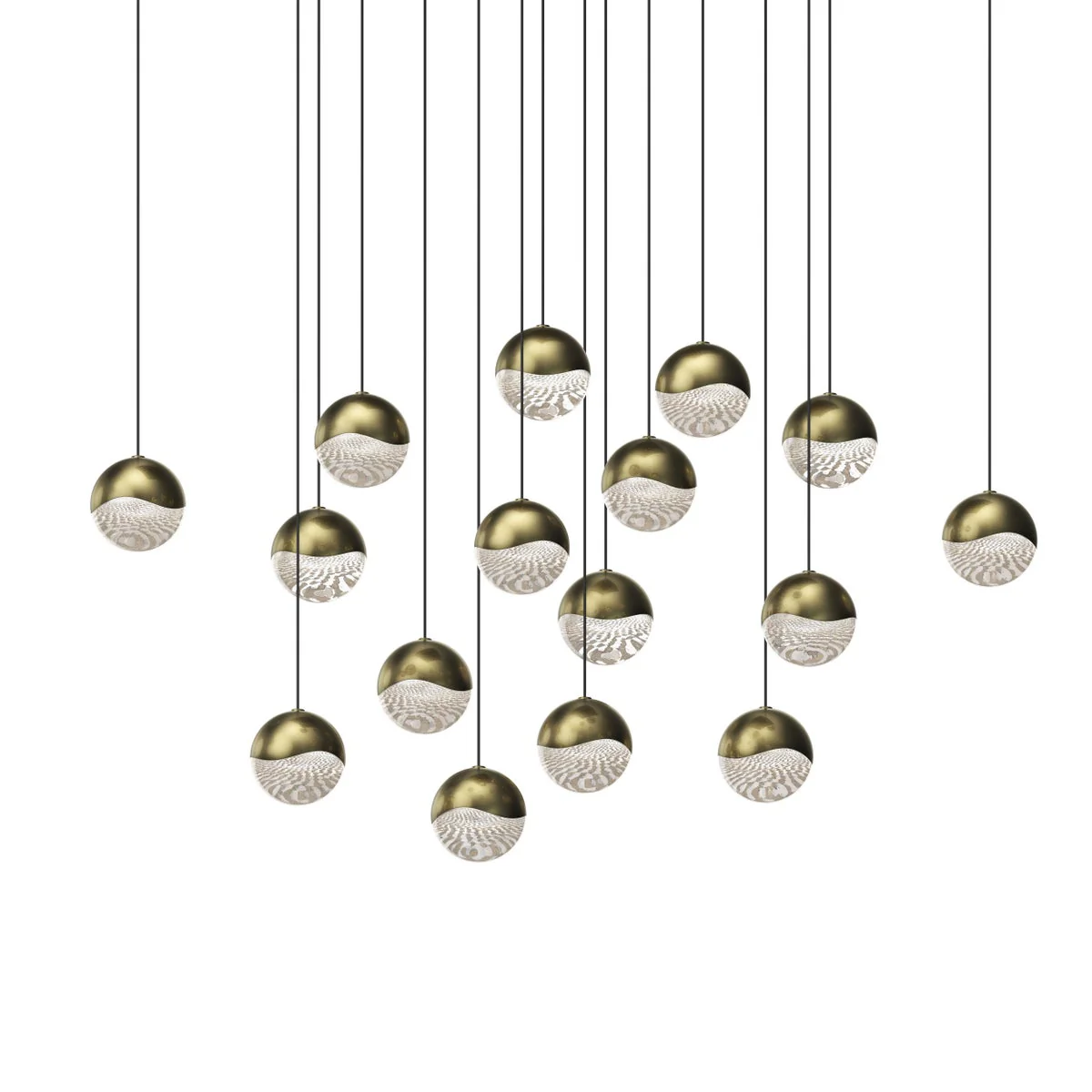 Sonneman Grapes Brass 23.25W X 23.25L X 3.25H Pendant