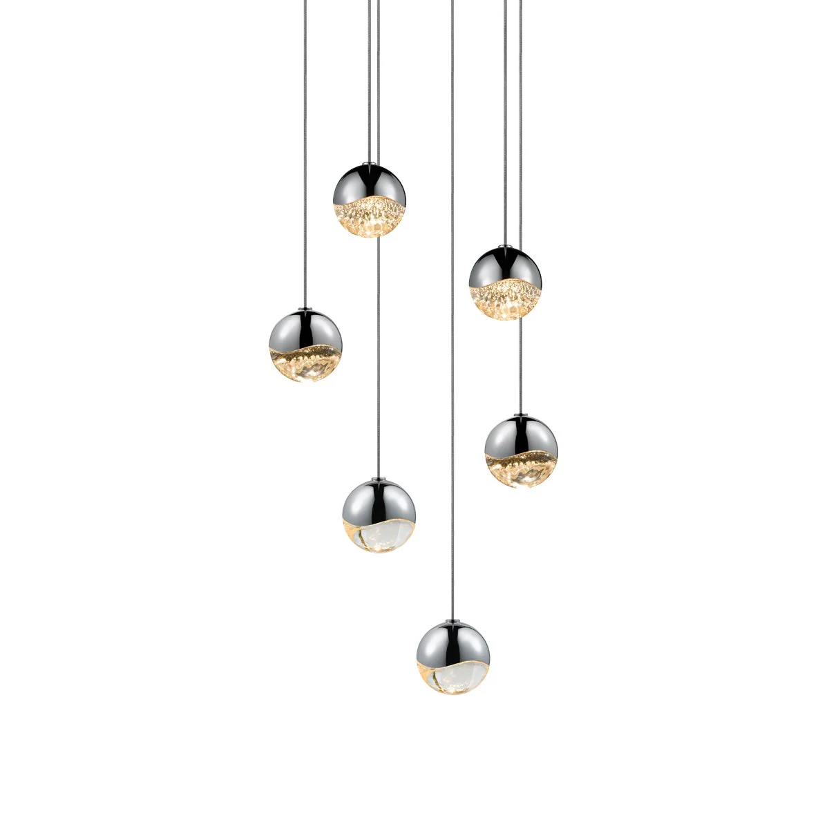 Sonneman Grapes Polished Chrome 10.5W X 2.5H Pendant